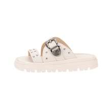 Women's Platform Sandal With Blogger Style, Soft Platform Sole, Moleca 5504.103, Beach Style With Buckle. - 白色 - 查看 5