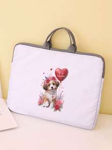 Valentine's Day Fun Pattern Printed Laptop Bag, Computer Fabric Protective Cover Accessories, Soft Laptop Bag, Soft Laptop Cover, Laptop Protective Cover, Tablet Leather Bag, Laptop Zipper Cover, Campus, Business And Office Gift Selection, School Portable Digital Storage Bag, Study Supplies, School Discount Store - Multicolor - View 4