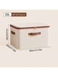 可折叠收纳盒 - 必备家居收纳盒，双面拉链设计，容量大，配有仿皮提手，方便携带，可用作衣物收纳盒或床底收纳盒 - 彩色 - 查看 14