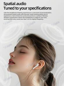 WoSD TWS 5.4 无线蓝牙耳机，立体声运动耳机，移动 HiFi 立体声音乐和麦克风，触控操作，低延迟游戏耳机 - 均碼 - 查看 5