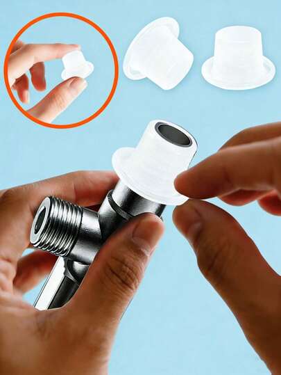 10pcs Faucet Gasket Sealing Rings, Silicone Triangle Valve Rubber Hose Anti-Leakage Plugs