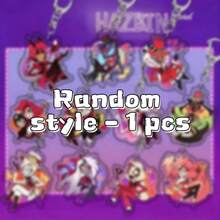 Random Style - Cartoon Hell Hotel Acrylic Keychain, Fashionable Cartoon Collection, Valentine's Day Gift - Multicolor - View 10