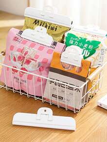 2pcs Sealing Clips, Sealing Clips, Kitchen Food Plastic Bag Clips, Moisture-Proof Household Preservation Clips For Food And Snacks. - Multicolor - View 7