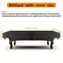 加厚台球桌罩，防水防尘，室内外均可使用，适用于 84/96/108 英寸桌面 - 底部抽绳封口，采用优质牛津布材质，适用于 7 英尺/8 英尺/9 英尺台球桌，是家庭游戏室的理想之选。 - 彩色 - 查看 11