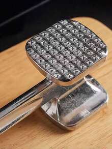 [1pc Double-Sided Meat Tenderizer Hammer] 1pc, Meat Tenderizer Hammer Kitchen Double-Sided Meat Tenderizer, Metal Meat Hammer, Household Stainless Steel Rolled Meat Steak Meat Tenderizer, Kitchen Stuff Kitchen Accessories Home Kitchen Items - Multicolor - View 12