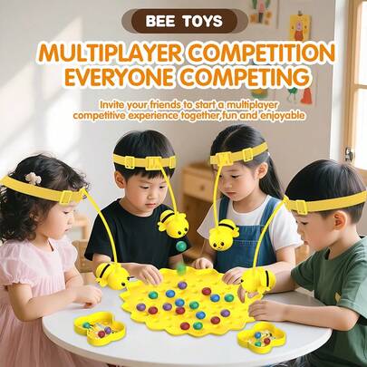 Bee Collecting Pearls - A Board Game To Train 3-6 Year Old Children's Attention, Brainpower, And Logical Thinking