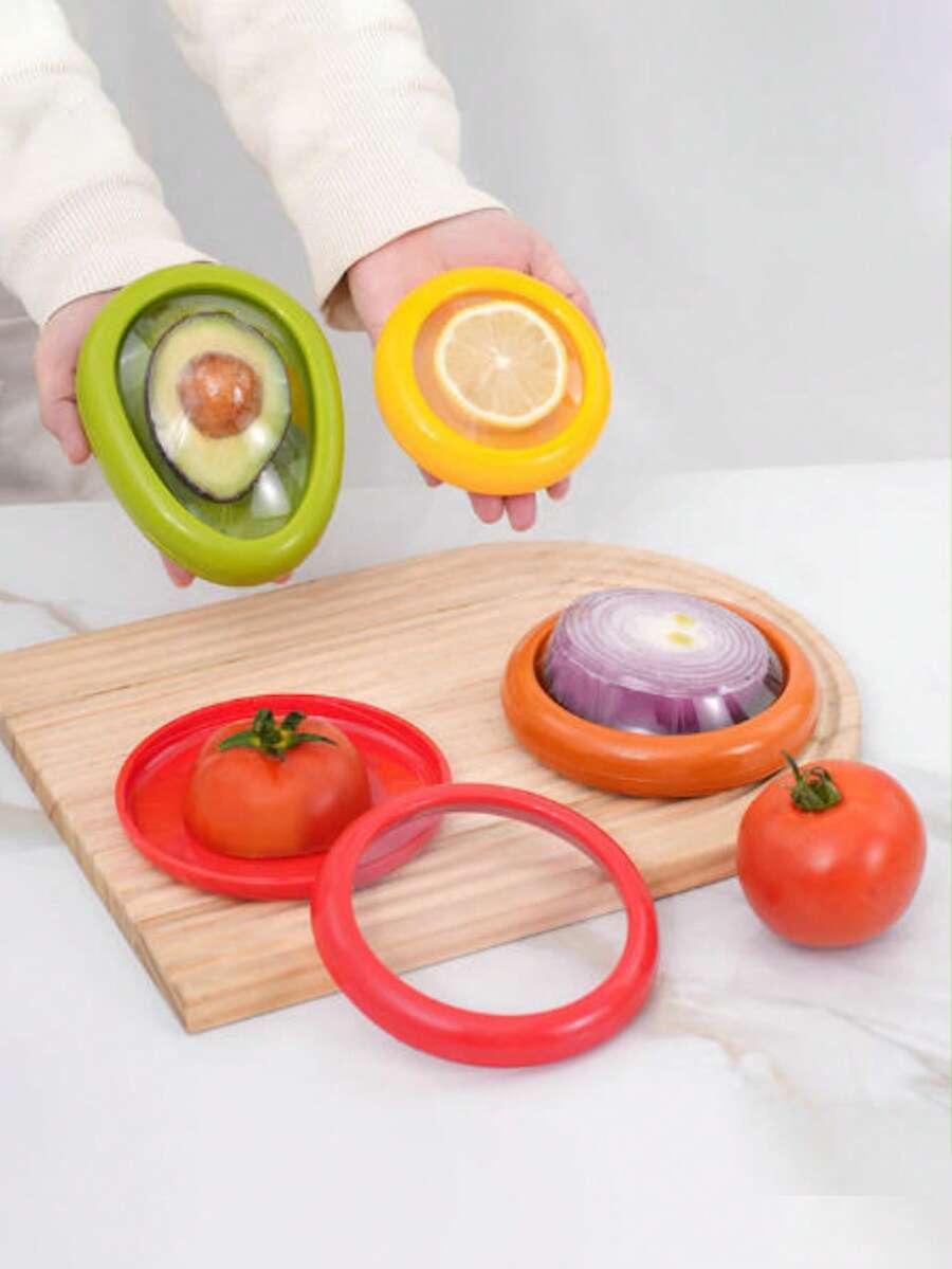 1 pieza Mini recipiente reutilizable para almacenamiento de frutas, caja hermética de TPU anti-oxidación para aguacate, cebolla, verduras, caja de almacenamiento a prueba de fugas para refrigerador, picnic, viaje, regalo perfecto para Año Nuevo