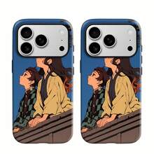 Estuche para teléfono Night Sky Adventure Compatible con estuches para teléfonos   17  16 Pro Max  15 Pro Max  13 y  12 Hecho de material 2 en 1 que brinda protección contra golpes y caídas Un regalo perfecto para familiares, amigos, amantes, novios, novias y el Día de San Valentín - Blanco - Ver 3