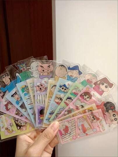 蜡笔小新书签，卡通动漫周边，学生阅读页分隔页，可爱书签，日系蜡笔小新书签，创意书签，学生文具，高品质书签装饰品，蜡笔小新书签，耐用学生阅读页分隔页，创意文具装饰品