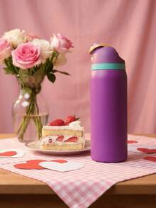 0walai Purple Vacuum Flask With Straw 32oz,945ML, Cold And Hot Water Can Be Insulated, Beautiful Appearance, Exquisite Workmanship, Suitable For Camping, Work, Indoor Use,Suitable For Gift,Perfect For Valentine's Day,Birthday,Giving Day. - Màu tím - Xem 2