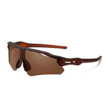 Lightweight Wrap Sports  Sports Glasses,Outdoor Eyewear  | Running & Cycling Eyewear For Outdoor Activities - Tea Frame, Tea-colored Film - View 9