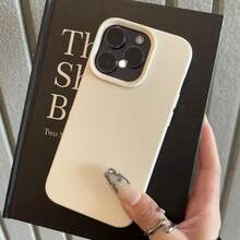 Luxuriöse matte weiche Leder Candy Handyhülle für iPhone 17 16 15 14 Plus 13 12 11 Pro Max Schutz stoßfeste Silikonhülle - Weiss - Übersicht 7