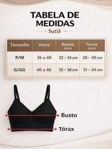 Sutiã Premium Básico Confortável com Bojo Removível Top - Cores Sortida - Multicolorido - Visão 8