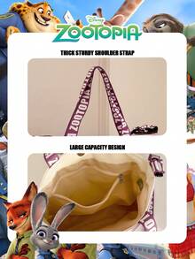 Disney 1 Pc Officially Licensed Zootopia Nick Pattern Make Up Bag, Women's Cute Cartoon Handbag , Adjustable Shoulder Strap Crossbody Bag,For Women Students,Ideal For Daily Use,Casual Outings, Shopping Makeup Bag Toiletry Bag Cosmetic Bag Skincare Bag Wash Bag Toiletry Travel Bag Vacation Essentials Travel Bags For Women Portable Large Capacity Bag - Multicolor - View 10