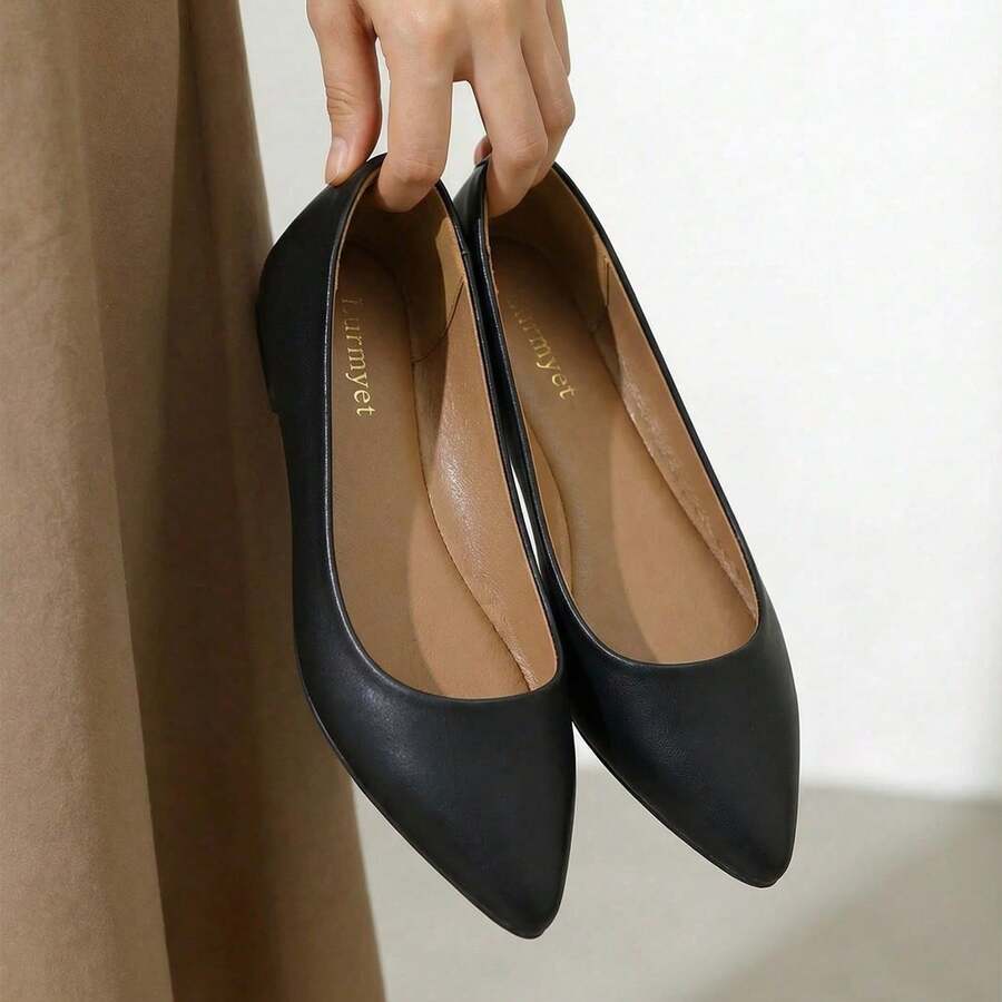 lunryet Women's Chunky Closed Toe Low Block Heels Work Pumps Comfortable Dress Wedding Shoes For Party Office EPIC-1 - 黑色 - 查看 1