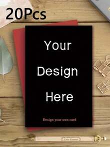 Thiệp ảnh thiết kế theo yêu cầu | Sinh nhật, đám cưới (kèm phong bì), kỷ niệm, quà tặng doanh nghiệp và các dịp khác - Tải ảnh của riêng bạn lên, viền đen trang nhã, phù hợp với các trung tâm in ấn kỹ thuật số, lý tưởng cho các dịp đặc biệt và quà tặng. - Nhiều màu - Xem 1