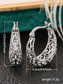 1 Đôi bông tai tròn xinh xắn dành cho nữ, thích hợp làm quà tặng đám cưới, kỷ niệm, lễ đính hôn, tiệc tùng, quà Valentine. - 1 # - Xem 9