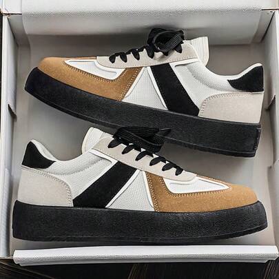 Men's German-Style Shoes, 2026 Spring New Arrival, Thick Sole Elevated Sports Casual Sneakers, Versatile Shoes