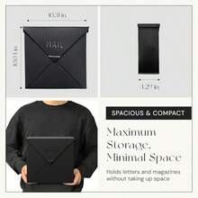 NACH Mailboxes For Outside Wall Mount 10 X 10 X 4 Inch Black Mailbox Waterproof Mailboxes For Outside -  Style Mail Box - Black - View 6