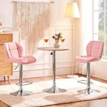 Sgabelli bar - Rosa - Pelle - Visualizzare 2