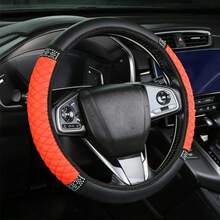 Bling Soft Leather Car Steering Wheel Cover Non-Slip Heat And Cold Protector - Multicolor - View 1