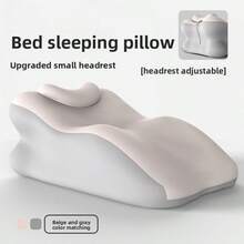 【真空压缩】牛奶丝睡眠枕，泡沫填充多功能腰部支撑枕，适用于办公室午睡、居家使用，冬季适用，加厚床枕 - 趴睡枕[米灰拼色]房事 - 查看 8