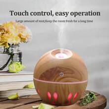 1pc Simulated Wood Grain Electric Humidifier, 200ml/ABS Material Home Bedroom Bathroom Air Humidifier, Low Noise Indoor Mist Sprayer - Multicolor - View 4