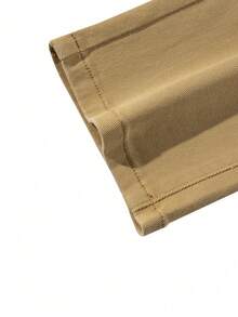 Men's Fashionable American Casual Skinny Stretch Slim Fit Cropped Jeans - Khaki - View 7