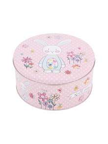 1 pieza Caja de almacenamiento de hierro redonda multifuncional con forma de conejo, puede almacenar varios artículos, caja de almacenamiento creativa y única, caja de conejo linda, caja de caramelos, caja de galletas, caja de té, tarro de caramelos, contenedor de almacenamiento, caja de embalaje, caja de regalo, adecuada para regalos de Pascua, Año Nuevo, Día de San Patricio - Multicolor - Ver 11