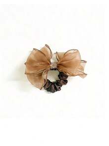 1/3pcs Shiny Rhinestone Mesh Bow Hair Scrunchies - Elegant High Elasticity Non-Slip Hair Accessories, Suitable For Women And Girls, Ideal For Autumn Parties, Travel, Dates, Daily Wear And Holiday Gifts - Multicolor - View 10