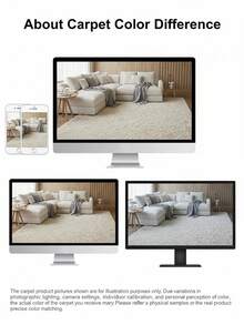 1pc Cute Rabbit & Green Leaf Pattern, Warm Pastoral Style, Beige Accents, Lovely Home Decor Carpet, Suitable For Living Room, Bedroom, Outdoor - Exquisite Home Decoration, Suitable As Living Room Rug, Doormat - Multicolor - View 9