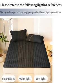 1 buah Pelindung Kasur Anti Bocor Tahan Air - Sprei Elastis Berlapis, Motif Kotak-kotak, Hipoalergenik, Dapat Dicuci dengan Mesin, Cocok untuk Kasur Ukuran Twin/Full/King - Cocok untuk Dewasa dan Lansia (Sarung Bantal Tidak Termasuk) - Keset tahan air - hitam - View 7