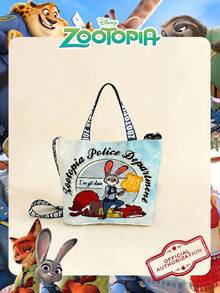 Disney 1 Pc Officially Licensed Zootopia Pattern Wash Bag, Women's Cute Cartoon Handbag , Adjustable Shoulder Strap Crossbody Bag,For Women/Girls/Students,Ideal For Daily Use,Casual Outings, Shopping Toiletries Bag Travel Toiletry Bag Shower Bag Waterproof Bag Large Capacity Packing Cubes Travel Essentials For Women Travel Must Haves Bags For Traveling Holiday Essential - Multicolor - View 13