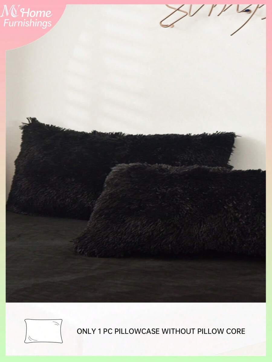 1 vỏ gối nhung đen, vỏ gối ôm dài, chất liệu flannel truyền thống siêu mềm, phù hợp cho nam, nữ, ký túc xá, phòng ngủ, ghế sofa, nhà cửa, mọi mùa, có thể giặt máy, không kèm ruột gối. - màu đen - Xem 1