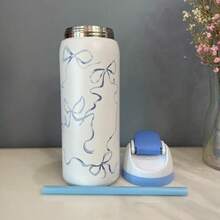 32 Oz Outdoor Sports Water Cup Water Bottle Stainless Steel Vacuumowala Insulated Cup With Lid And Straw Suitable For Water, Iced Tea Or Coffee. - Nhiều màu - Xem 19