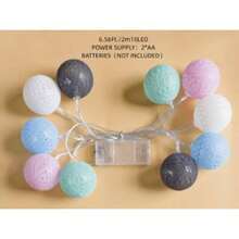 1 件 10/20 灯 2/3 米仙女灯串，适合女孩房间装饰、生日派对、婚礼、节日装饰、小礼物 - 黃色 - 查看 7