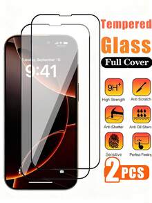 2 Stücke - Hochauflösender gehärteter Glas Bildschirmschutz kompatibel mit iPhone 16 Pro Max, 17 Pro Max, 17 Pro, 17 Air, 16 Pro, 16 Plus, 15 Pro Max, 15 Pro, 15 Plus, 14 Pro Max, 14 Pro, 14 Plus, 13, 12, 11 Pro Max. Hochauflösend, splitterfest, kratzfest (Militärschutz), Vollbildabdeckung, blasenfrei, kompatibel mit Handyhüllen, ideal als Valentinstags-Geschenkschutzessentials für Bildschirm, geeignet für täglichen Schutz, Büro, Zuhause, wasserdicht, stoßfest, sturzfest, kratzfest - Transparent - Übersicht 22