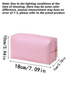 1pc PU Leather Octagon Cosmetic Bag, Fashion Travel Organizer Pouch, Large Capacity Zipper Makeup Bag, Suitable For Pads, Headphones, Chargers, Lipsticks, Cosmetics, Perfumes, Skincare, Home Decor, Gifts For Moms, Women, Nurses, Students - Multicolor - View 8