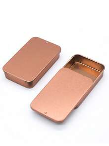 1PC Mini Metal Storage Box With Sliding Lid - Durable Tin Storage Box Suitable For Storing Toothpicks, Dental Floss, Cotton Swabs, Crafts, Jewelry, And Travel Accessories - Compact Silver-Grey Design, Storage Box, Craft Organizer, Smooth Sliding Lid, Craft Supplies, Jewelry Organizer. - Multicolor - View 11