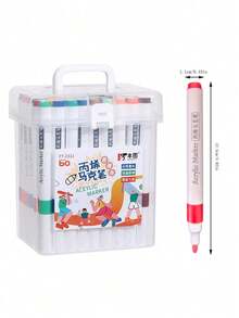 60/48/36/24/12/6 قطعة أقلام تحديد أكريليك/مائية للرسم والفن التشكيلي، أقلام مائية سريعة الجفاف، مقاومة للنزيف والتلاشي، ألوان عشوائية 6 قطع، مناسبة للرسم والتلوين والفنون والحرف اليدوية للطلاب والمعلمين - متعدد الألوان - مشاهدة 9