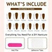 24-Piece New Almond Press-On Nails, 3D Fresh Floral French Design, Versatile Finished Nail Tips - Hip - View 2