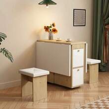 Dining Table Set (With Dining Table, 4 Chairs), Folding Dining Table, 120*80*75cm, Extendable Dining Table, Multifunctional Extendable Dining Table, Dining Chairs