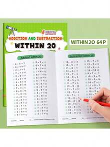 10-100 Range Addition Practice Children's Math Workbook, Interactive Educational Supplies, Fun Addition And Subtraction Introductory Training Series - 無色 - 查看 10