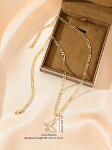 1件铜镶嵌锆石优雅卡通珐琅蝴蝶吊坠项链，适合作为礼物送给女孩/男孩/家人/朋友，多功能，奢华，适合派对、宴会、节日、圣诞节、感恩节、万圣节等场合。 - 金黃色 - 查看 6