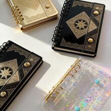 A7 K-Pop专辑收藏册，激光星形6孔封面，DIY 10页套装，活页相册整理器，家居用品 - 彩色 - 查看 3