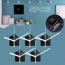 5sets Quartz Movement DIY Kit, 5 Pairs Of Hands, 13mm Shaft Length, For Wall Clock Repair, Replacement And DIY, Suitable For Wall Decor And Gifts - Multicolor - View 2
