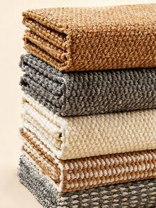 1件装吸水性强、柔软易清洁、可机洗的厨房地毯，厨房装饰地垫，亚麻质感耐用，室内/室外入口门垫，家居装饰，适用于入口、卧室、客厅、浴室、洗衣房，多种颜色可选 - 米色 - 查看 4