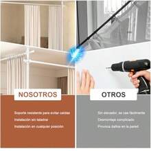 KCB Biombo Separador de EspaciosDivisor de Habitacion Biombos Separadores de Ambiente Mamparas Divisorias 1.2m-3m de Alto 1.6-3.2m de Ancho para Apartamentos Oficinas Dormitorios - Blanco - Ver 5
