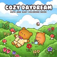 GDTME Un libro da colorare per un sogno ad occhi aperti confortevole, che raffigura la felice vita quotidiana di un piccolo orso, 24 pagine di simpatici e divertenti scarabocchi, ideale per il relax e il sollievo dallo stress. Questo è un regalo perfetto per gli appassionati di colorazione in occasione di compleanni, San Valentino, Pasqua, ritorno a scuola, Festa della Donna e come articoli di cartoleria/forniture per ufficio. - Multicolore - Visualizzare 16