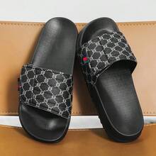 男士黑色经典时尚休闲拖鞋 - 黑色 - 查看 2